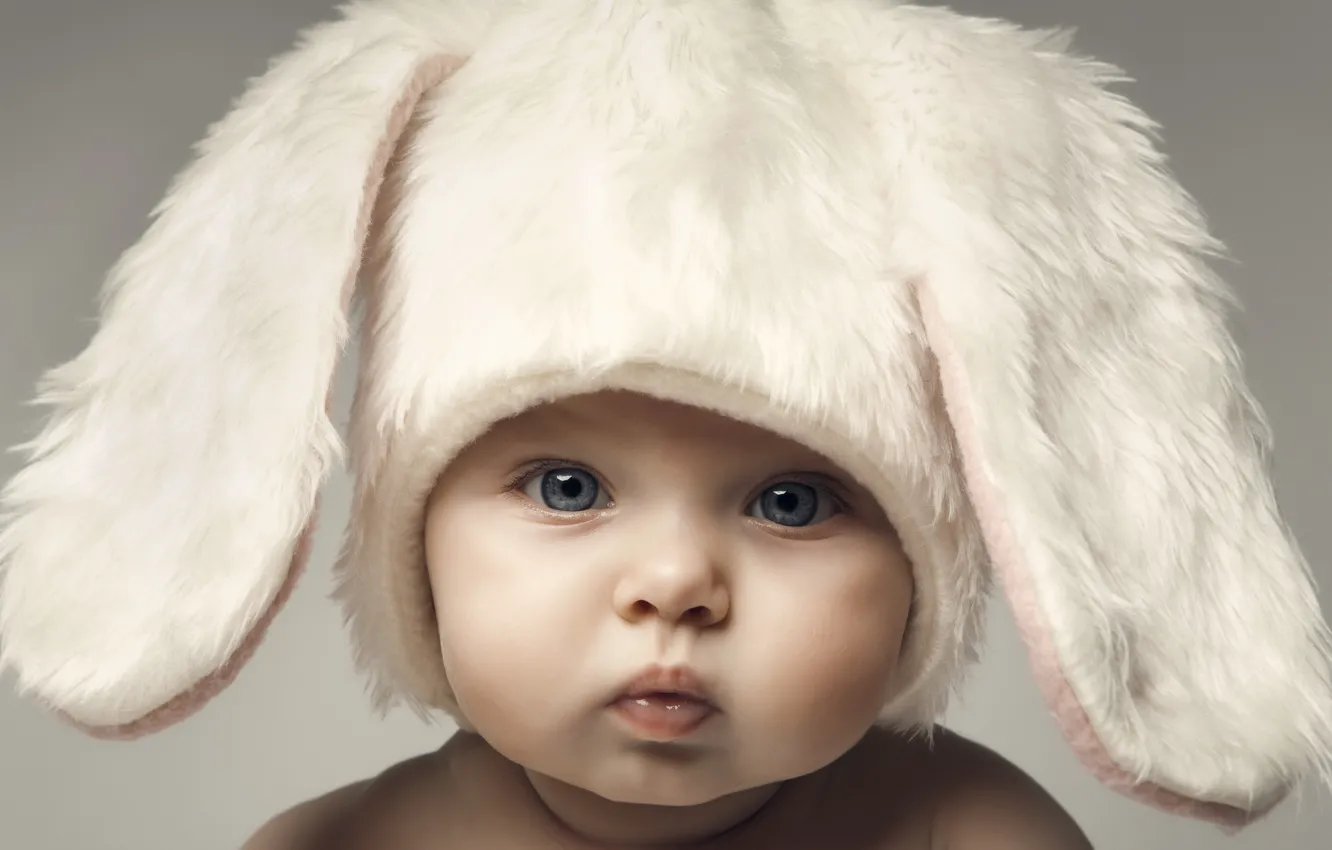 Photo wallpaper Baby, Child, Bunny