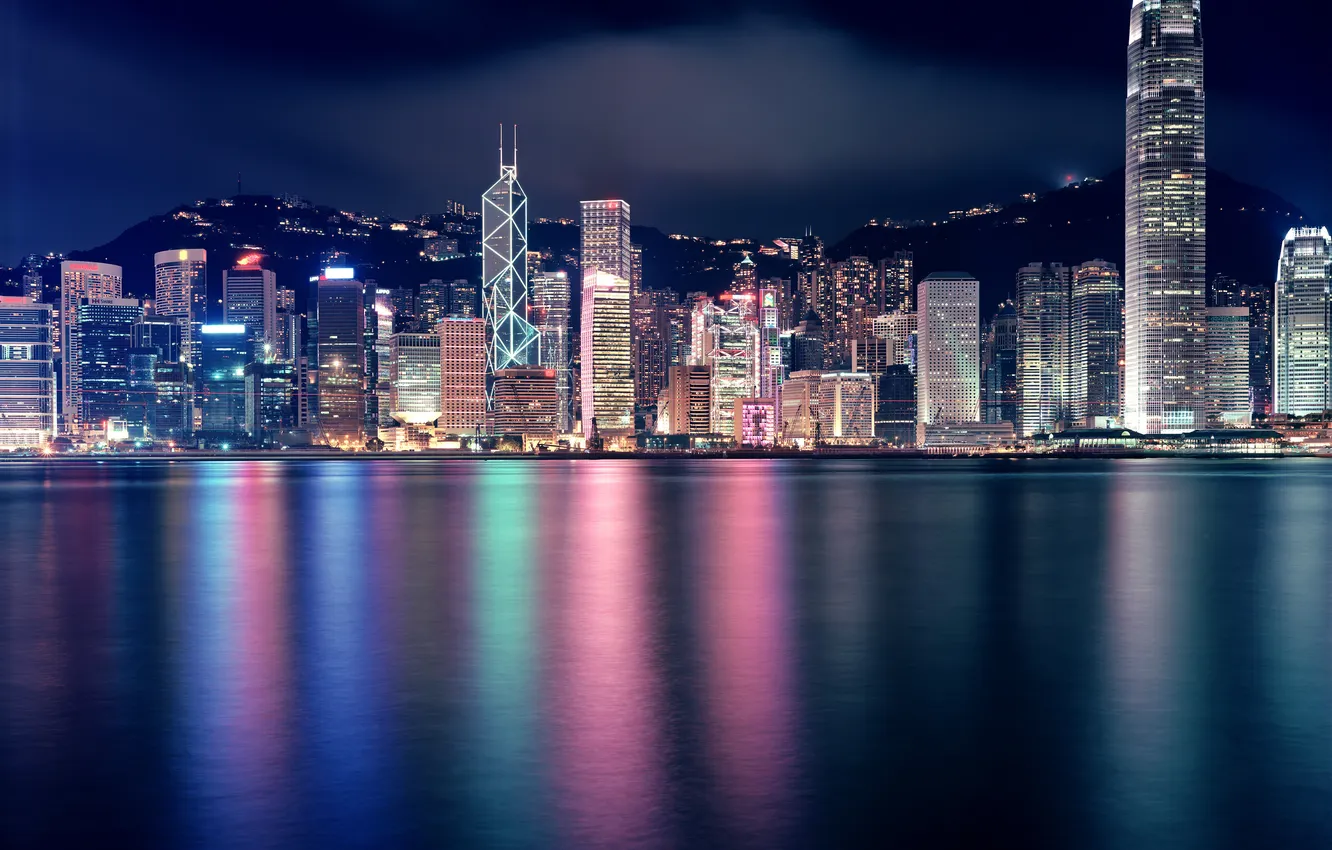 Photo wallpaper the city, skyscrapers, Hong Kong