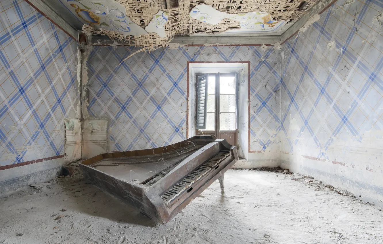 Photo wallpaper music, room, piano