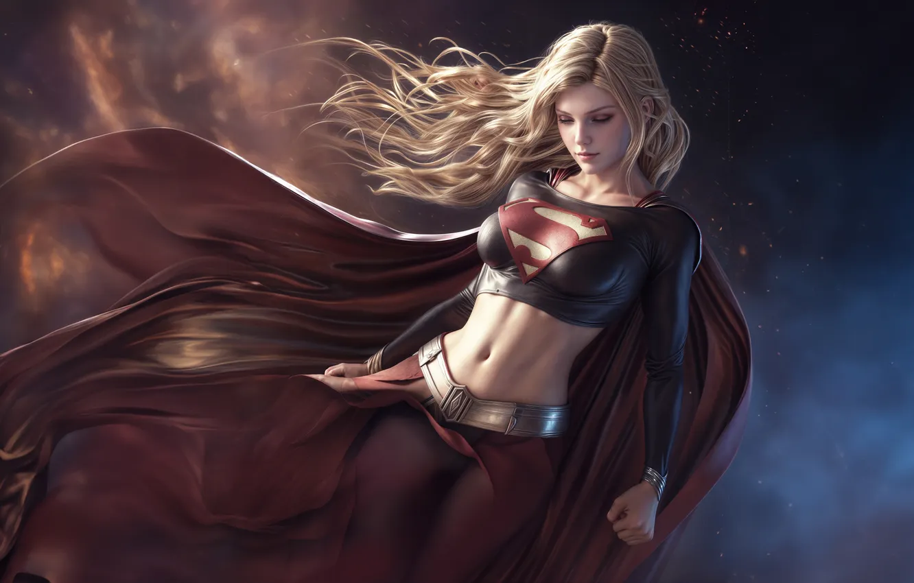 Photo wallpaper power, Supergirl, gaze