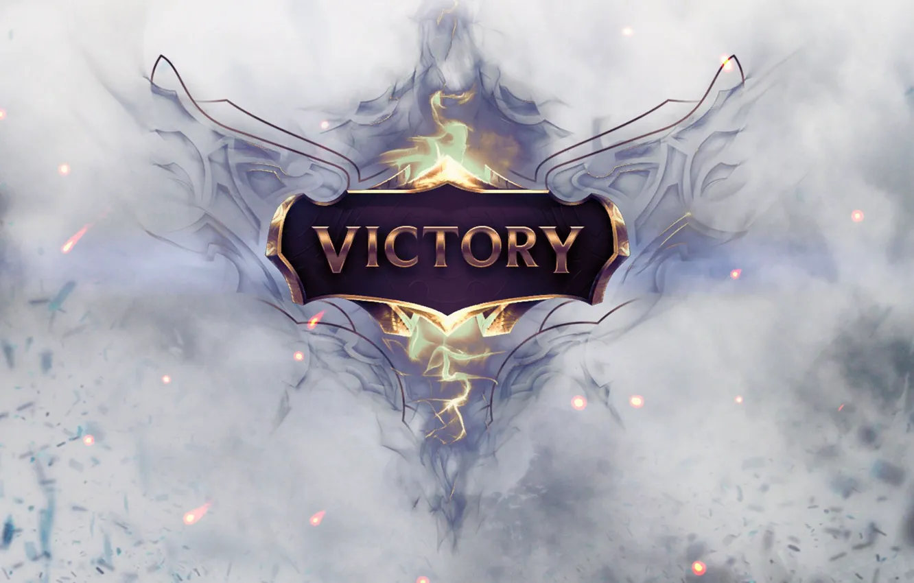 Photo wallpaper fire, the inscription, victory, the game, logo, logo, game, poster