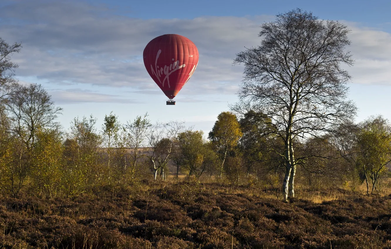 Photo wallpaper autumn, the sky, balloon, sport