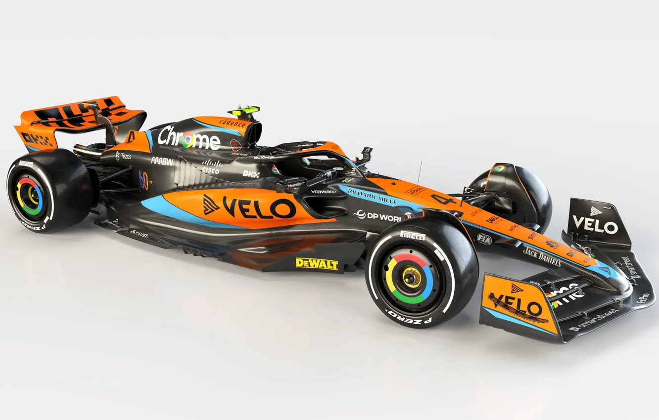 Photo wallpaper Formula 1, racing car, 2023, McLaren MCL60