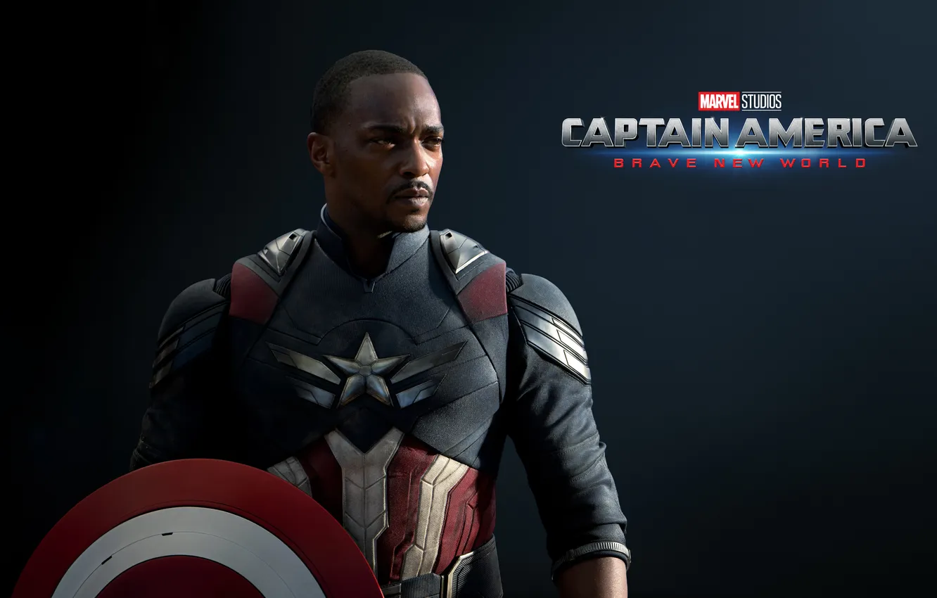 Photo wallpaper Captain America, movies, Anthony Mackie, Sam Wilson, 2024 Movies, Captain America: Brave New World