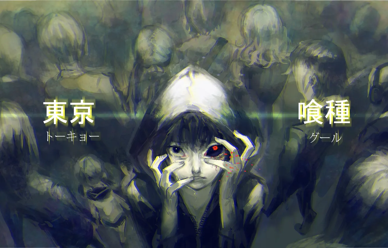 Photo wallpaper people, anime, art, hood, characters, guy, Tokyo Ghoul, Ken Kanek