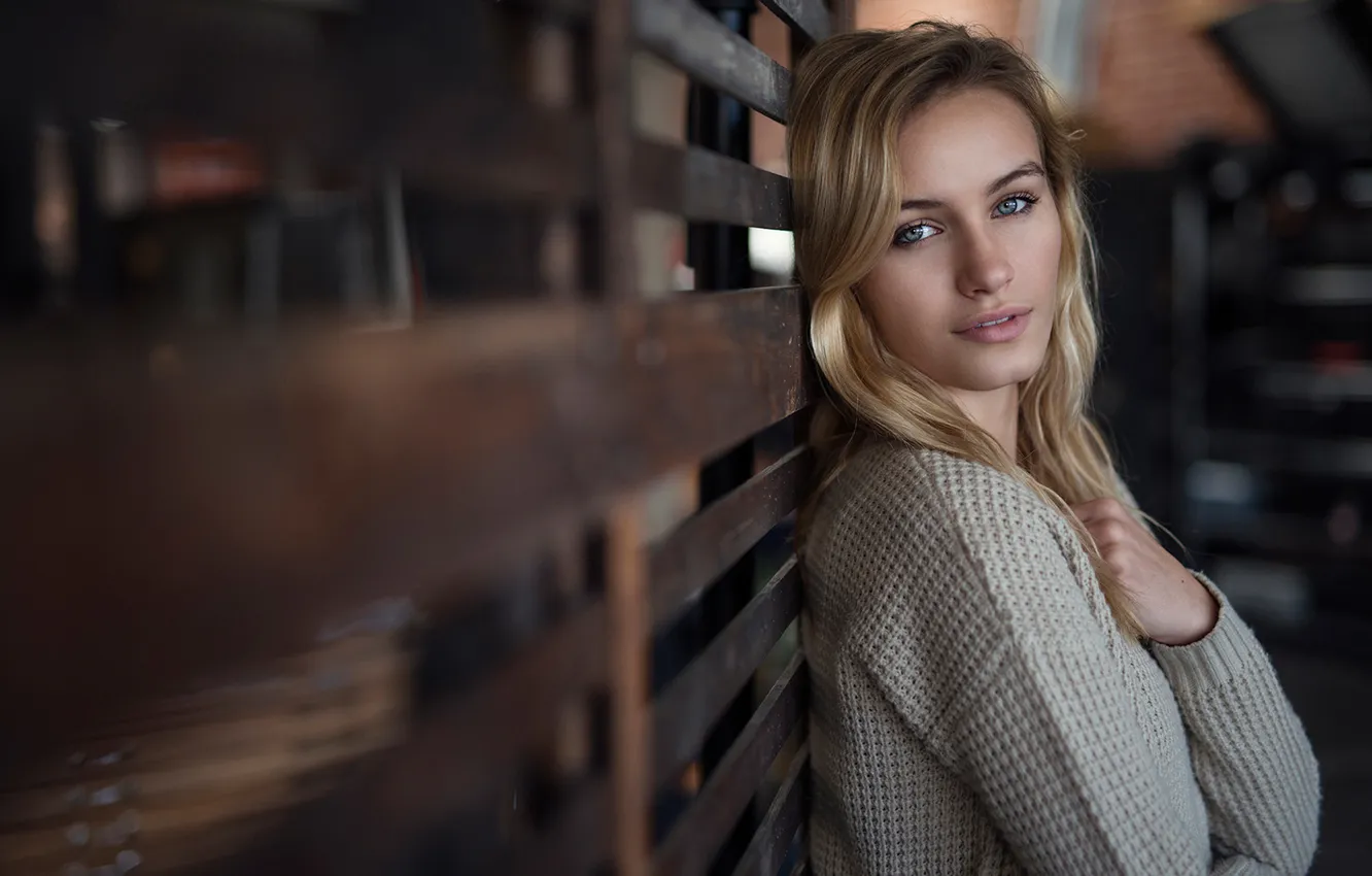 Photo wallpaper portrait, bokeh, natural light, Betsy