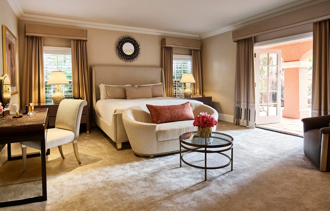 Photo wallpaper Villa, interior, bedroom, Beverly Hills