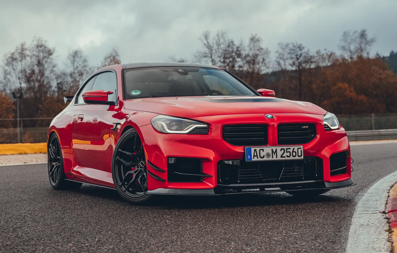 Photo wallpaper BMW, Red, Road, AC Schnitzer, BMW M2