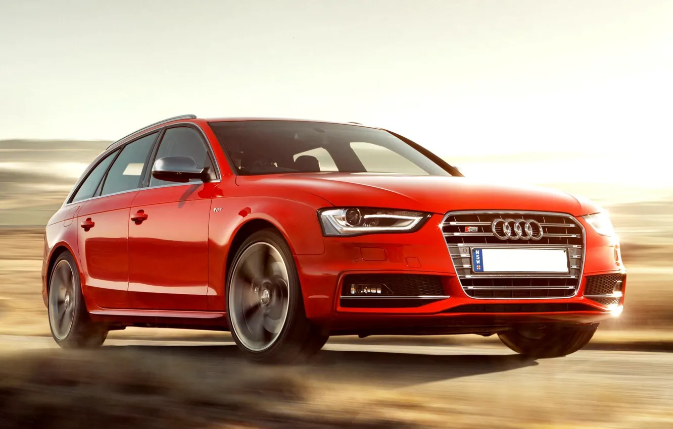 Photo wallpaper Audi, Audi, Red, Machine, Speed, Red, Car, 2012