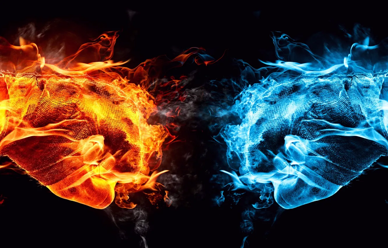 Photo wallpaper abstract, fire, color