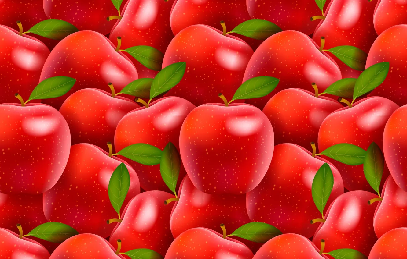 Photo wallpaper apples, fruit, red