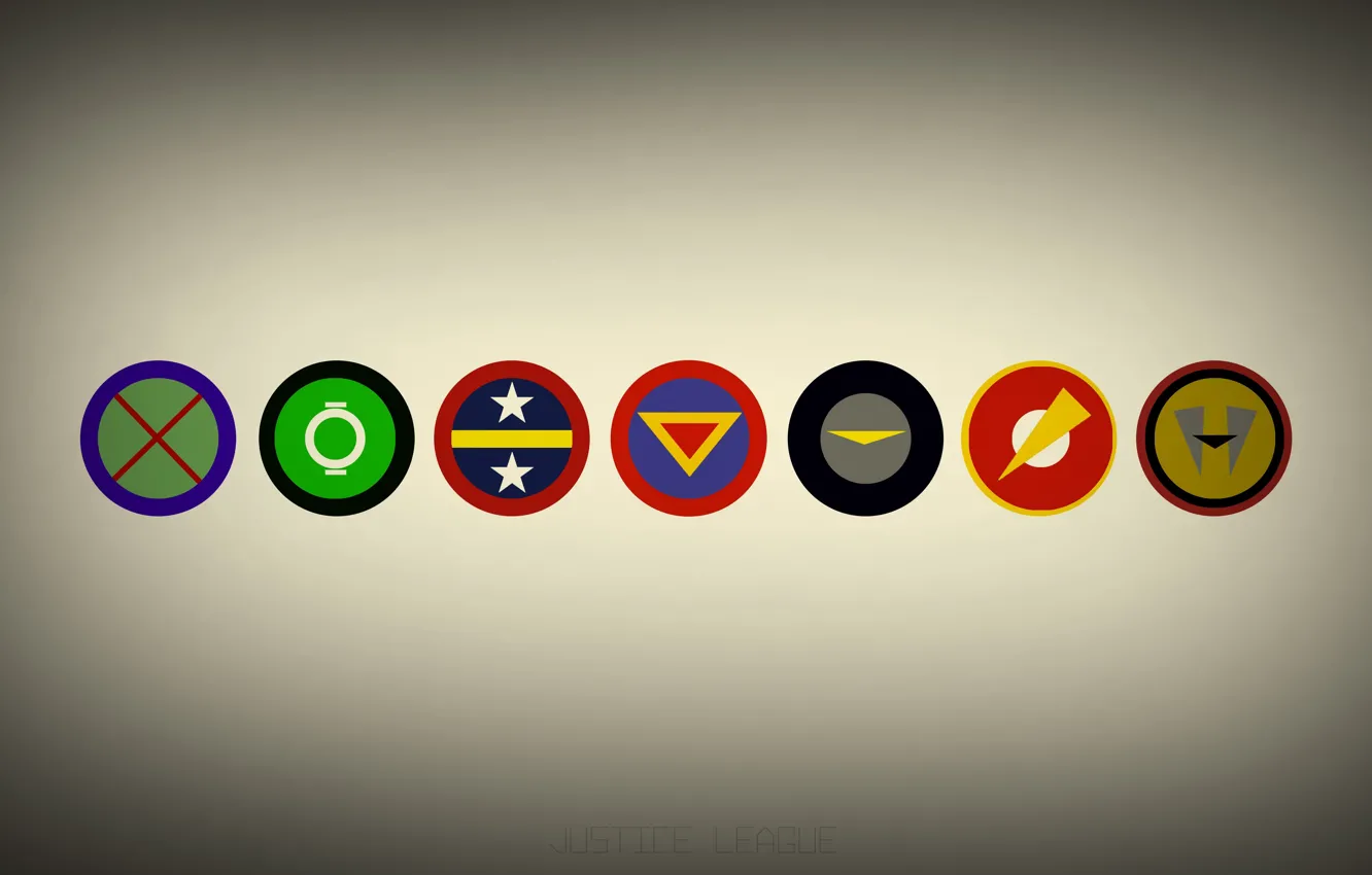 Photo wallpaper style, minimalism, DC Comics, Justice League
