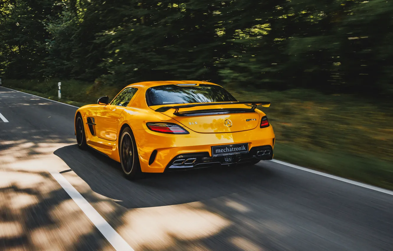 Photo wallpaper sls, amg, black series, Mercedec - Benz