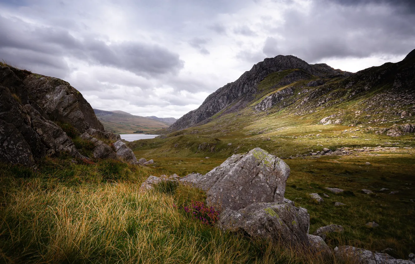 Photo wallpaper autumn, Wales, Snowdonia