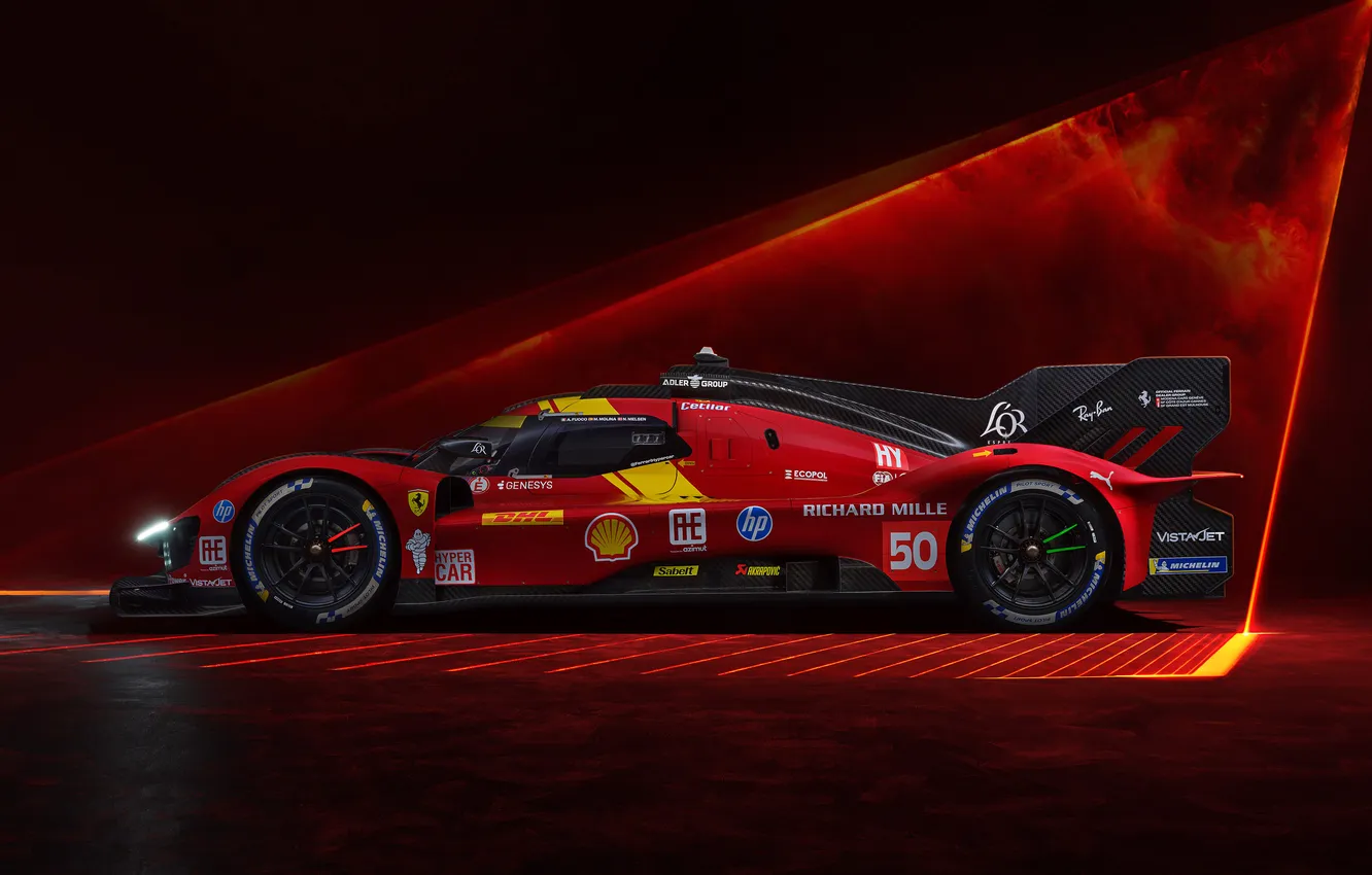 Photo wallpaper Ferrari, red, Scuderia, 499P