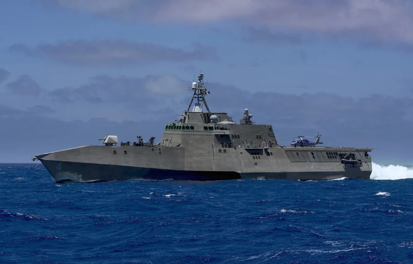 Photo wallpaper ship, USA, combat, Navy, "Coronado", intertidal