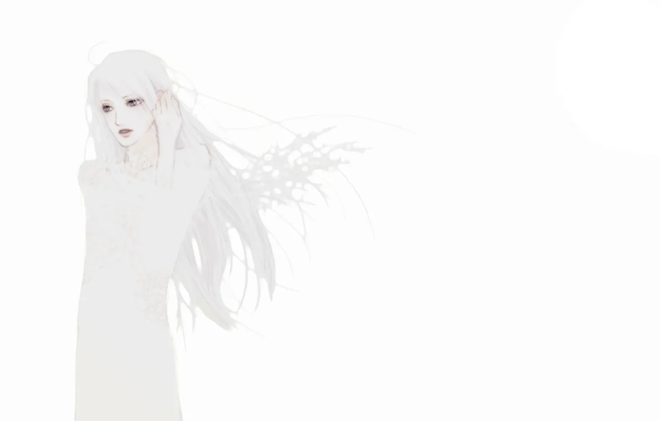 Photo wallpaper Girl, Ghost, white color