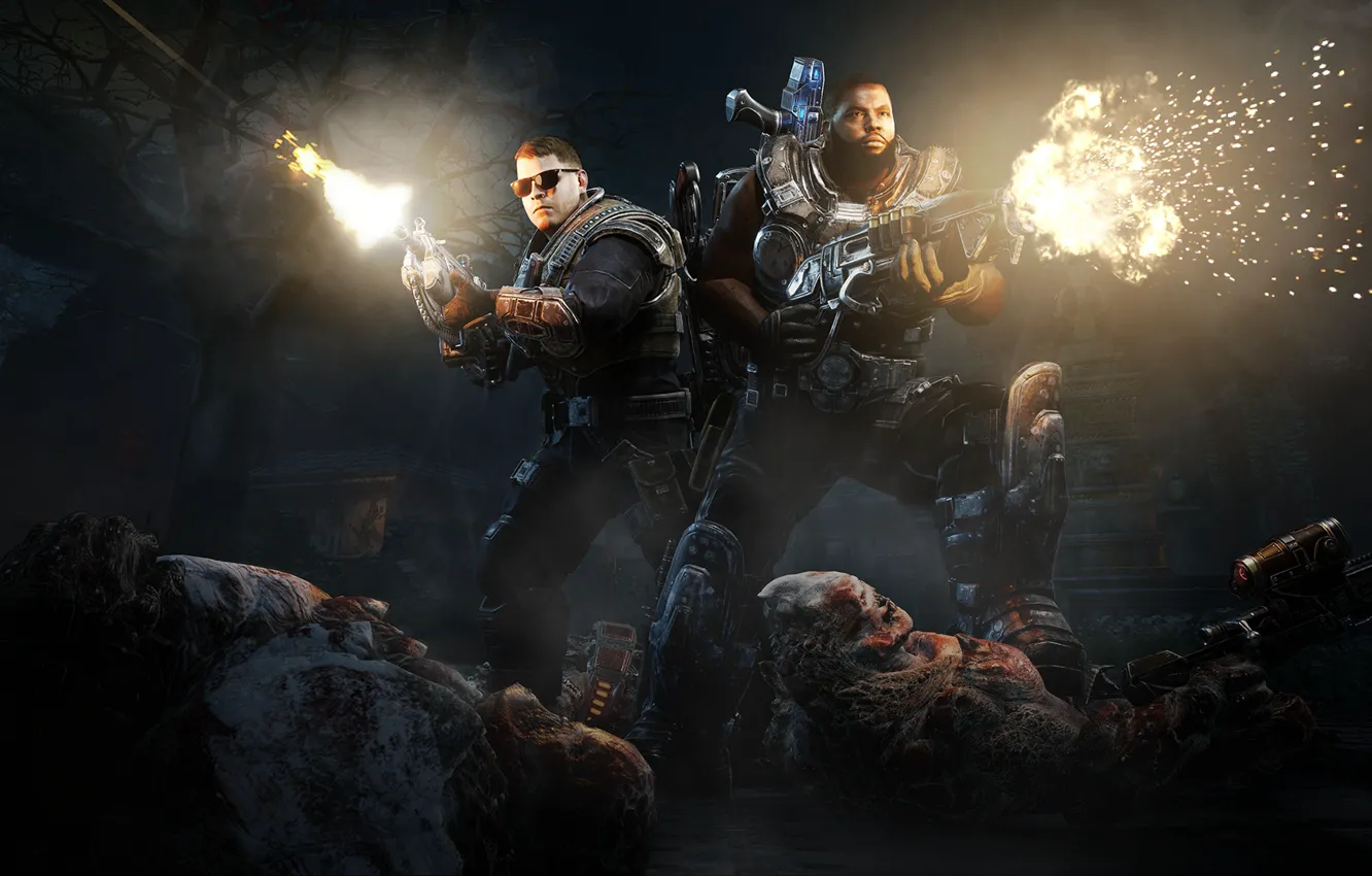 Photo wallpaper weapons, armor, rifle, equipment, Gears of War, Gears of War 4, Teeth, The Team Of …