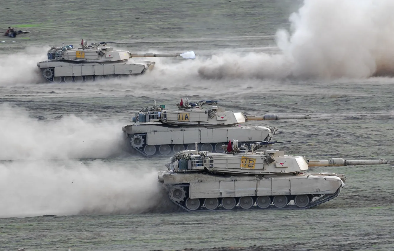 Photo wallpaper tank, USA, USA, military equipment, tank, Abrams M1A1