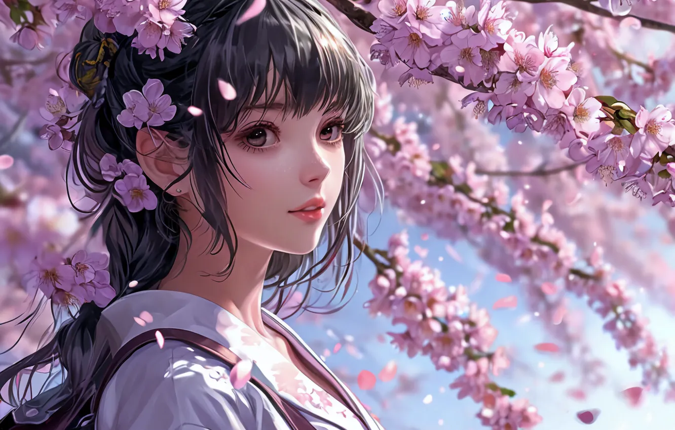 Photo wallpaper anime, Sakura, art