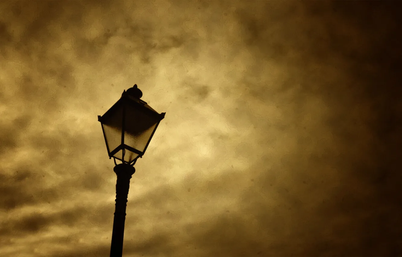 Photo wallpaper lamp, lights, street