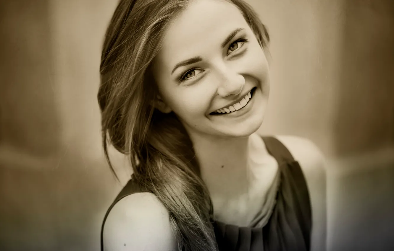 Photo wallpaper smile, portrait, natural light, Nadia