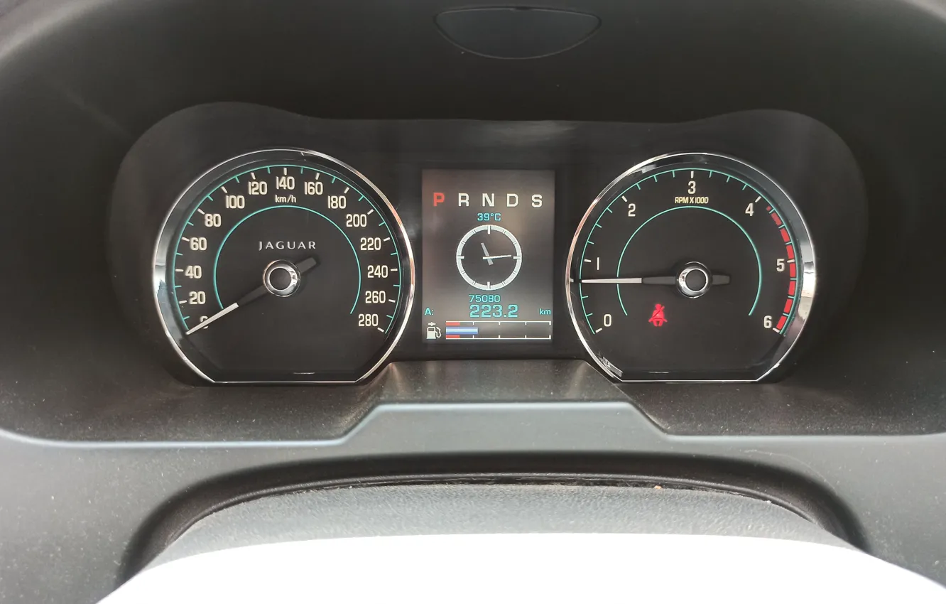 Photo wallpaper Speedometer, Digital Meter, Odometer, John Mechlan, Jaguar XF 2012