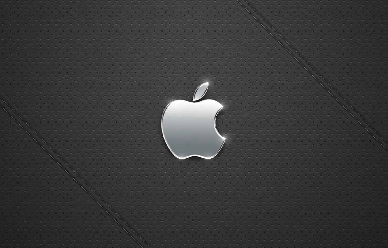 Photo wallpaper apple, black, metall