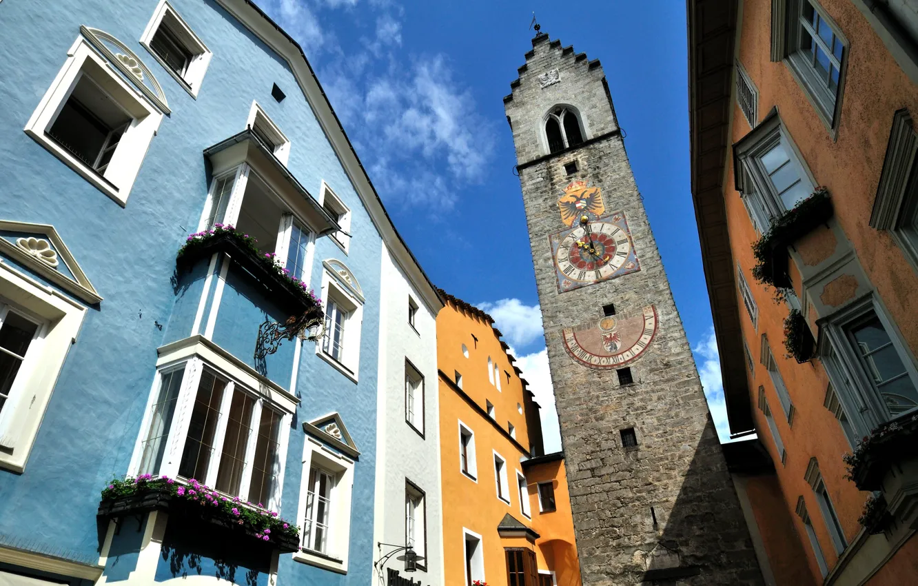 Photo wallpaper tower, home, Italy, Vipiteno