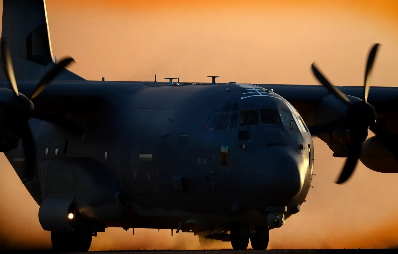 Photo wallpaper aviation, the plane, military transport, Super Hercules, C-130J