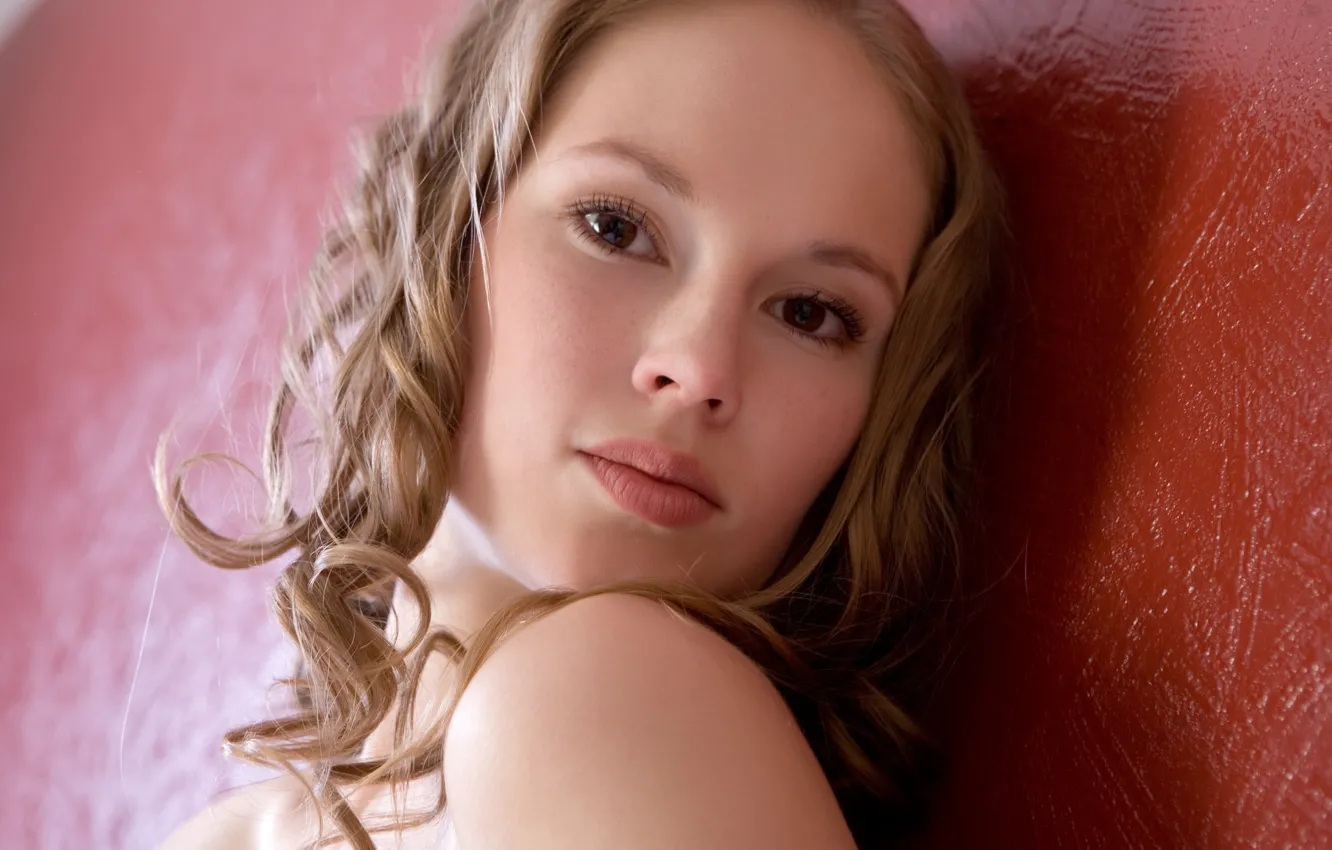 Photo wallpaper girl, smile, face, cute, Caesaria, lock, Beauiful, Virginia Sun