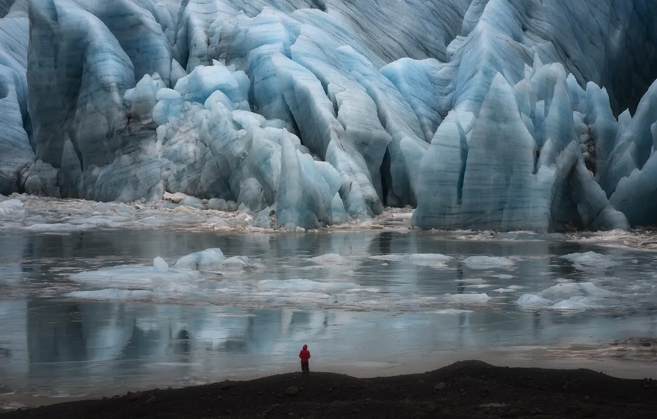 Photo wallpaper nature, people, Antarctica