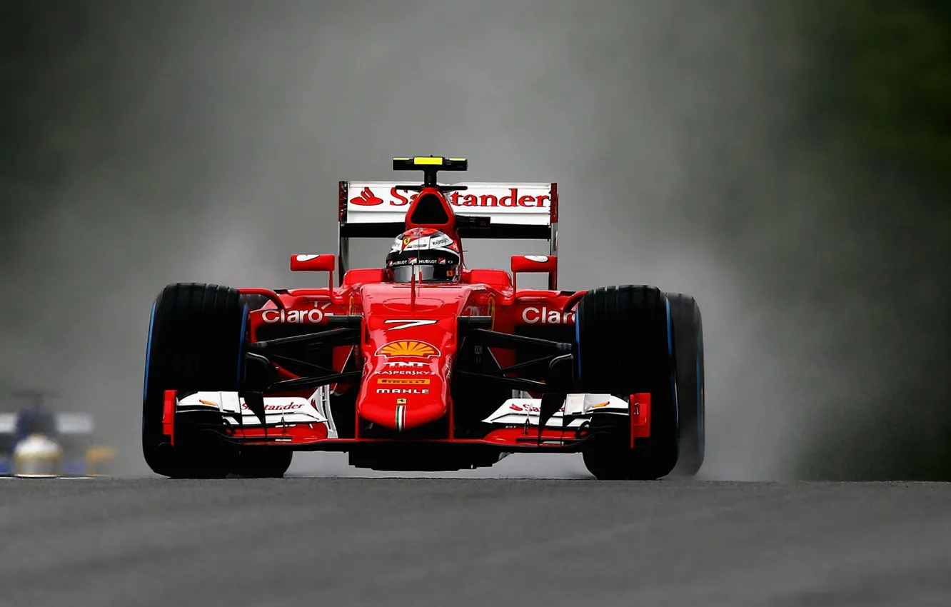 Photo wallpaper Ferrari, Formula 1, the front, kimi raikkonen also, damp, SF15T