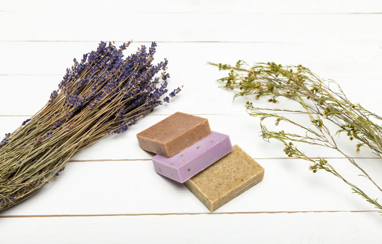 Photo wallpaper soap, cosmetics, lavender