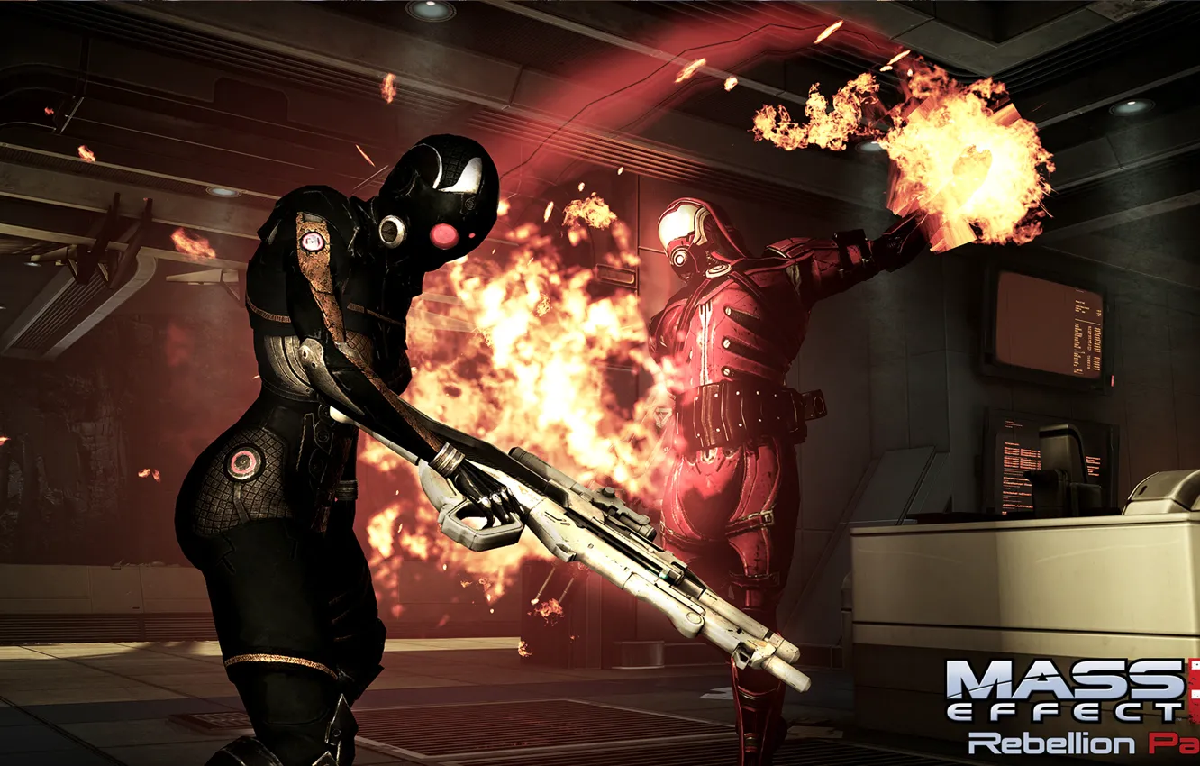 Photo wallpaper fire, Mass Effect 3, avenger, the addition of the &ampquot;rebellion&ampquot;, Rebellion Pack, base &ampquot;Jade&ampquot;, fire …