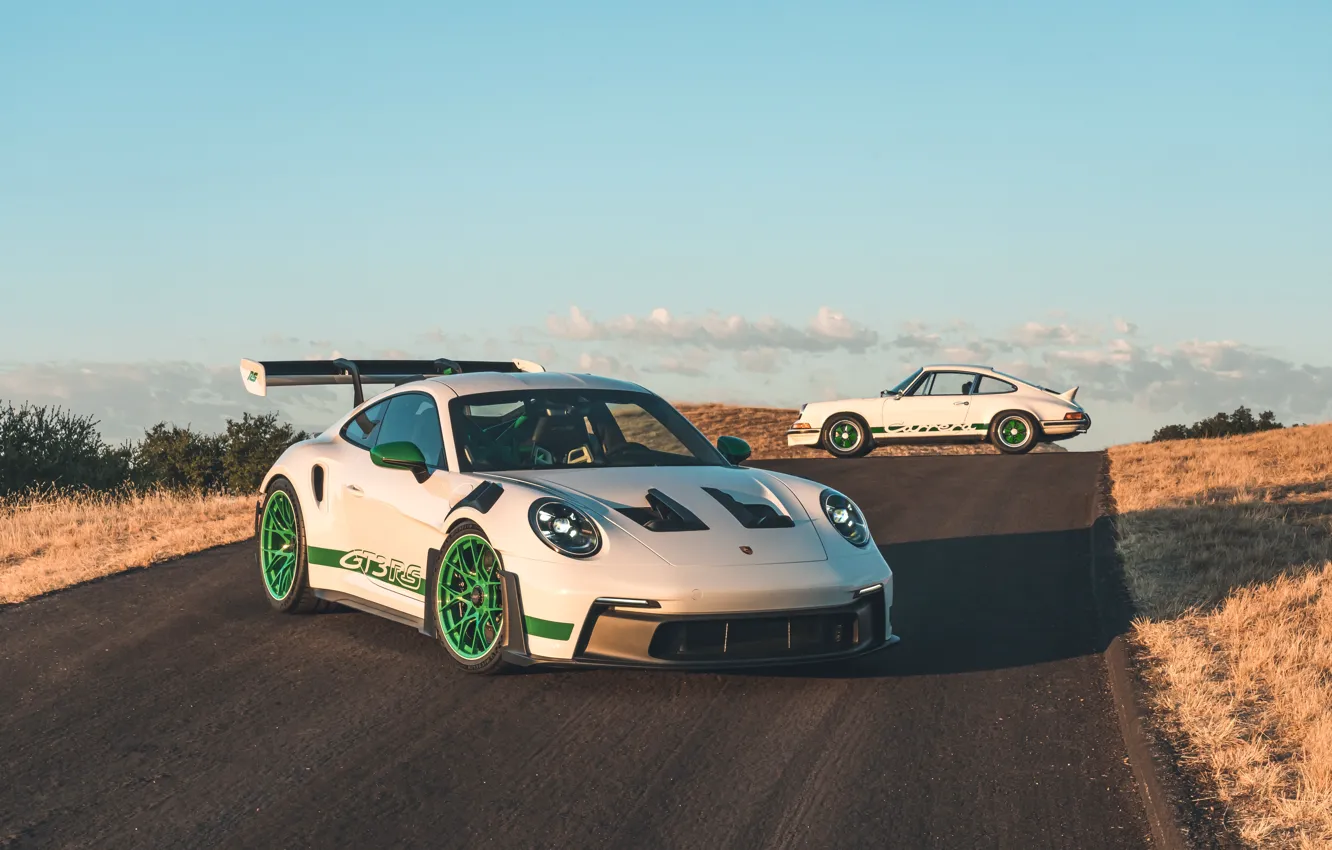 Photo wallpaper 911, Porsche, supercar, front view, Porsche 911 GT3 RS, Porsche 911 Carrera RS, Tribute to …