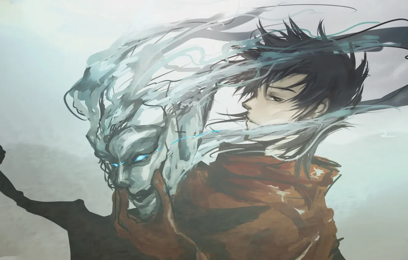 Photo wallpaper face, smoke, anime, art, guy, Ergo Proxy, Vincent Law, hisa