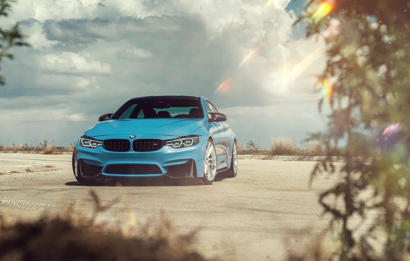 Photo wallpaper BMW, Blue, F82, M4