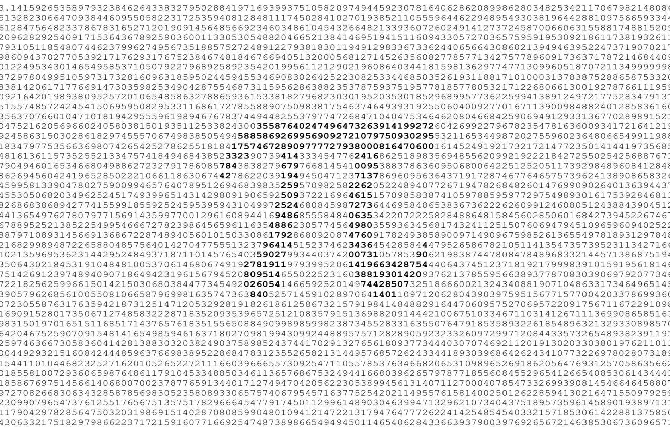 Photo wallpaper the number, 3.14, the number PI