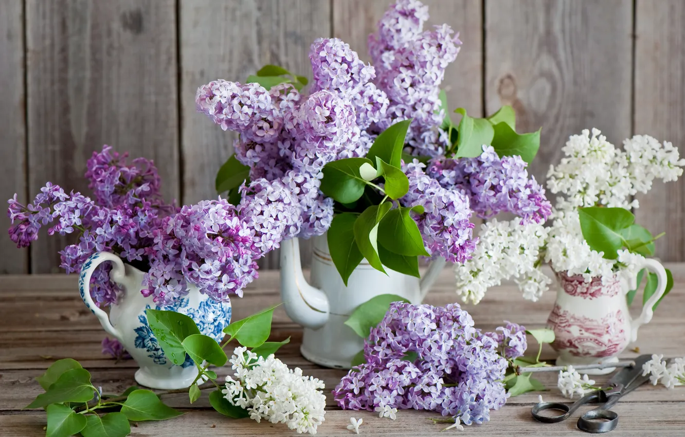 Photo wallpaper flowers, bouquet, lilac