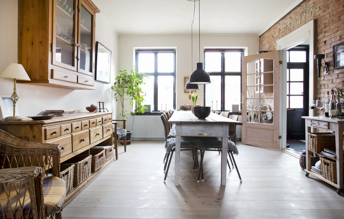 Photo wallpaper design, style, room, interior, dining room