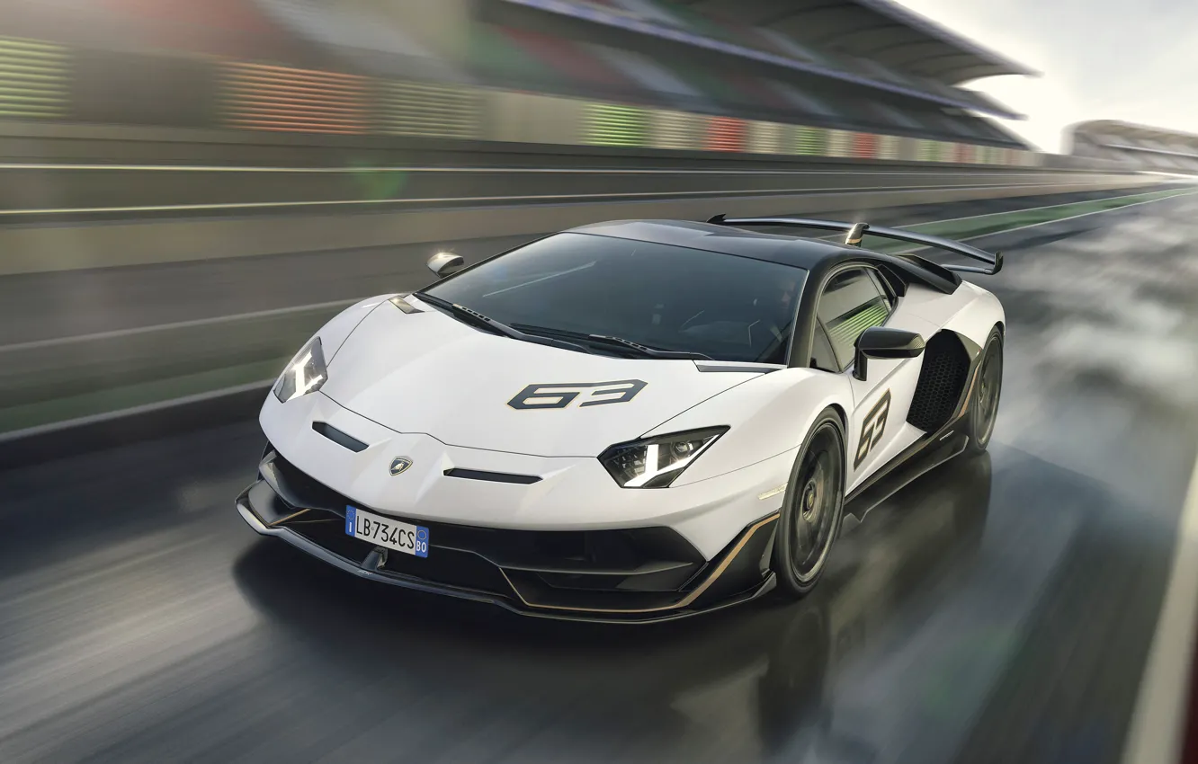 Photo wallpaper speed, Lamborghini, supercar, racing track, 2018, Aventador, Aventador SVJ, The CONDOMINIUM 63