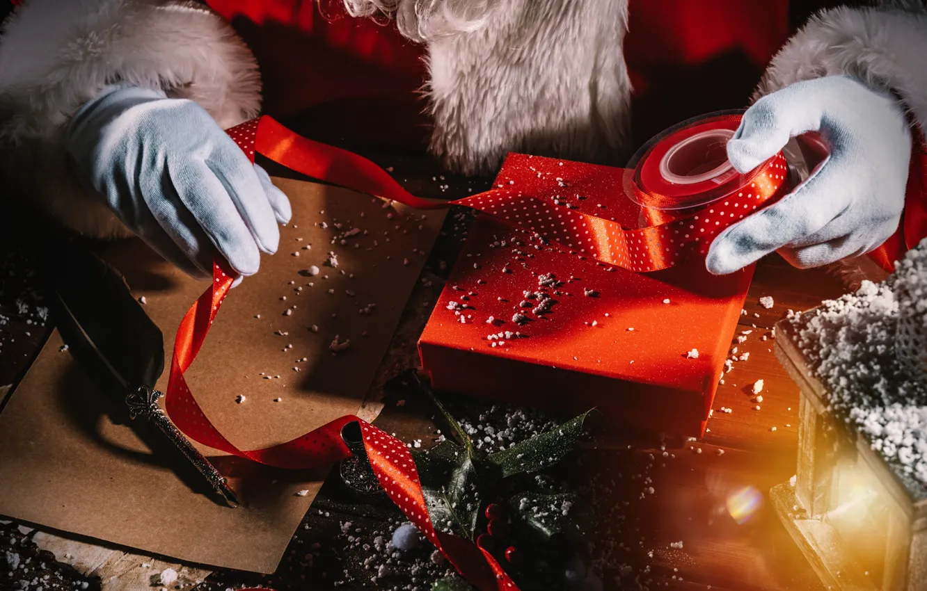 Photo wallpaper new year, Christmas, Santa Claus, Santa Claus