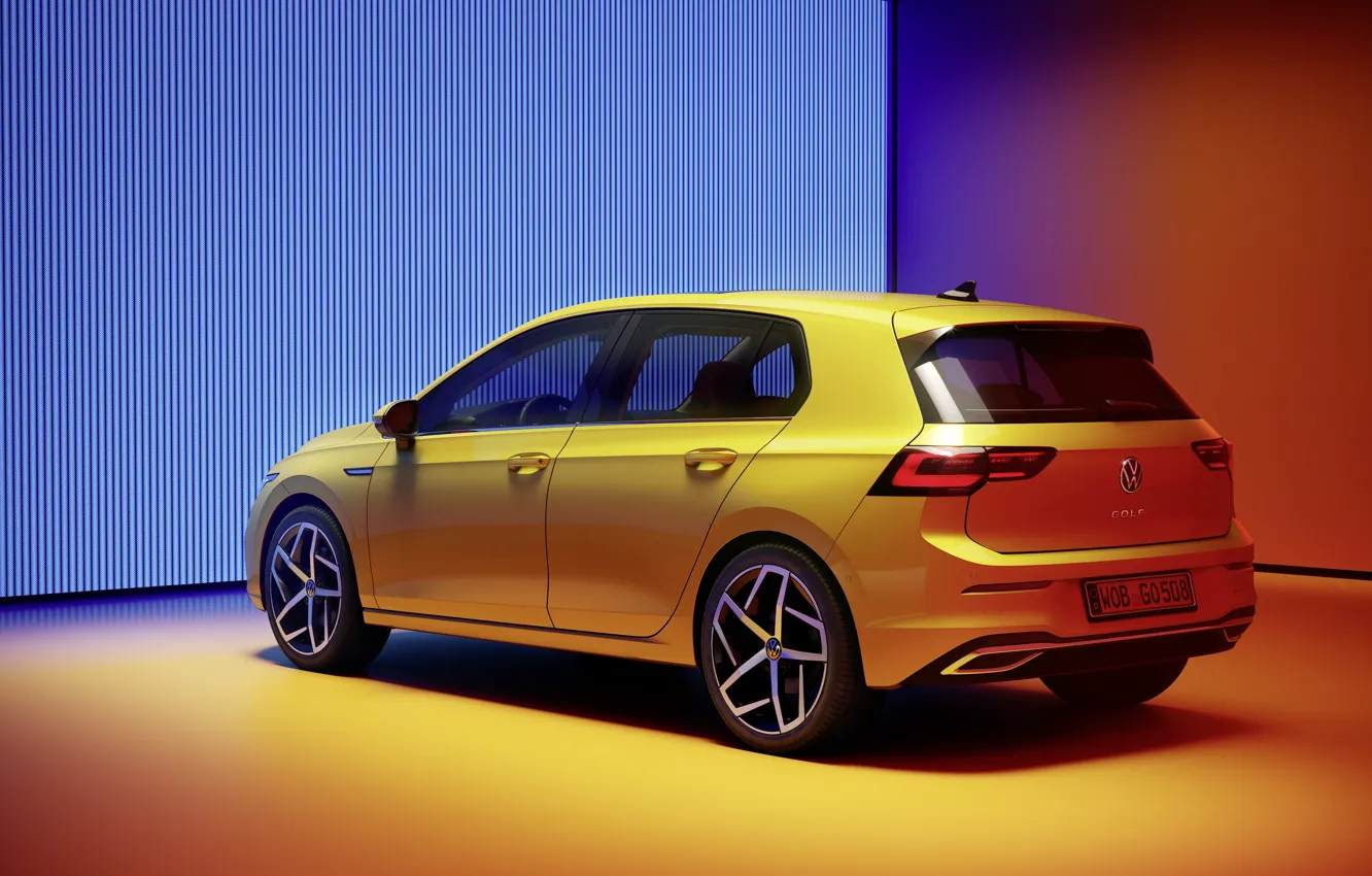 Photo wallpaper Volkswagen, rear view, hatchback, Golf, hatchback, R-Line, 2020