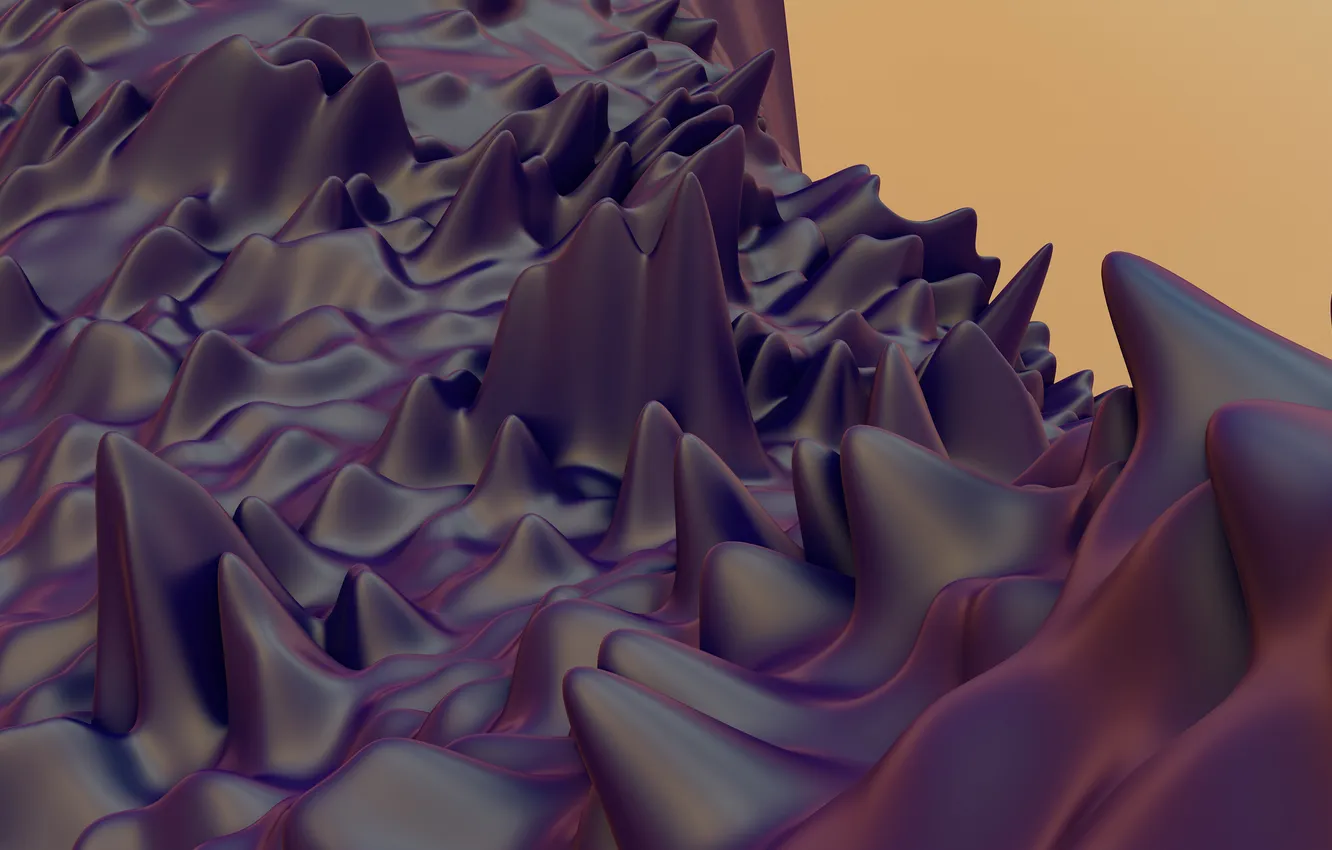 Photo wallpaper metal, abstraction, spikes, relief, composition, abstract background, education