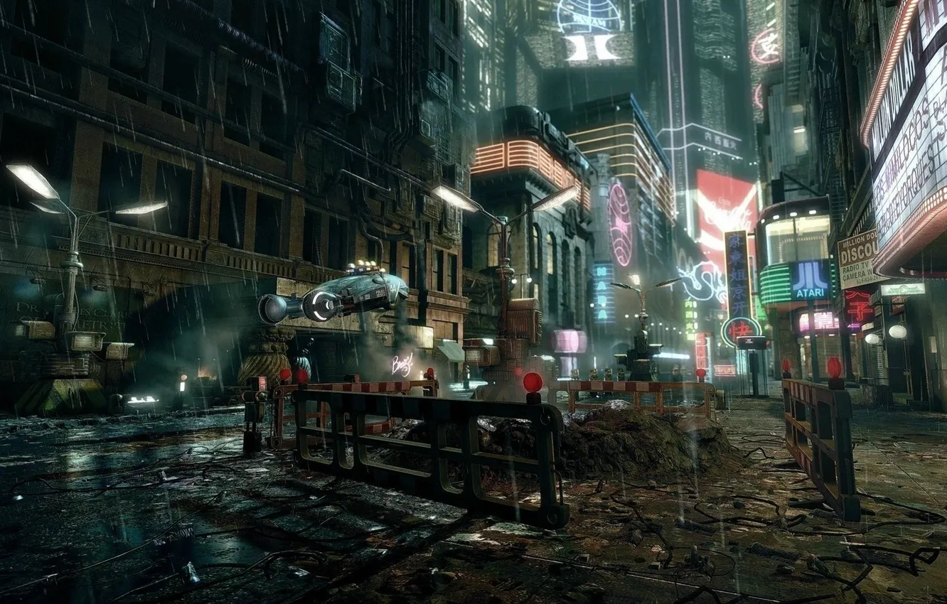 Photo wallpaper street, the game, art, game, art, Blade Runner