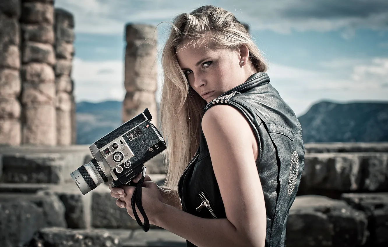 Photo wallpaper camera, Greece, profile, Petra Silander