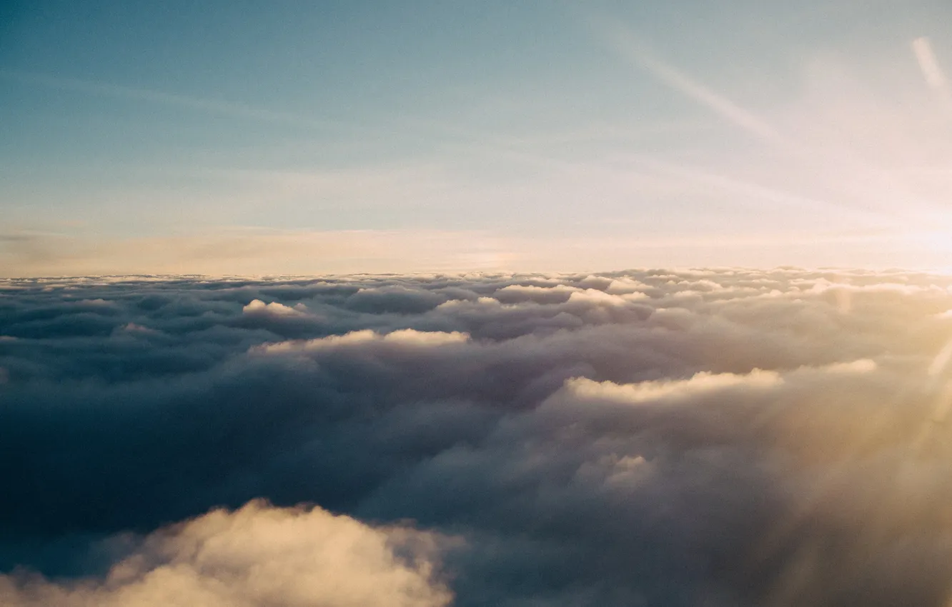 Photo wallpaper the sky, clouds, background, Wallpaper