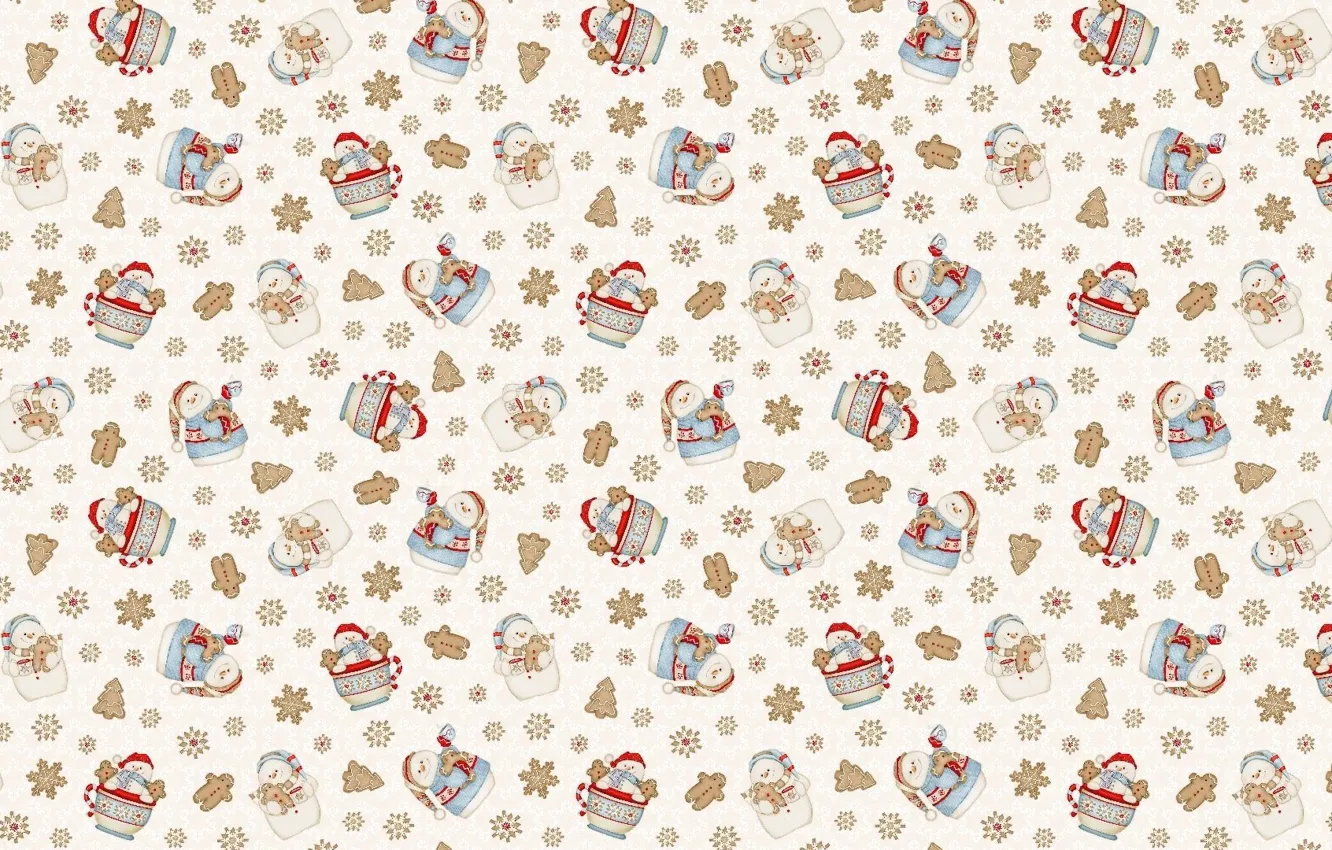 Photo wallpaper background, holiday, new year, texture, snowman