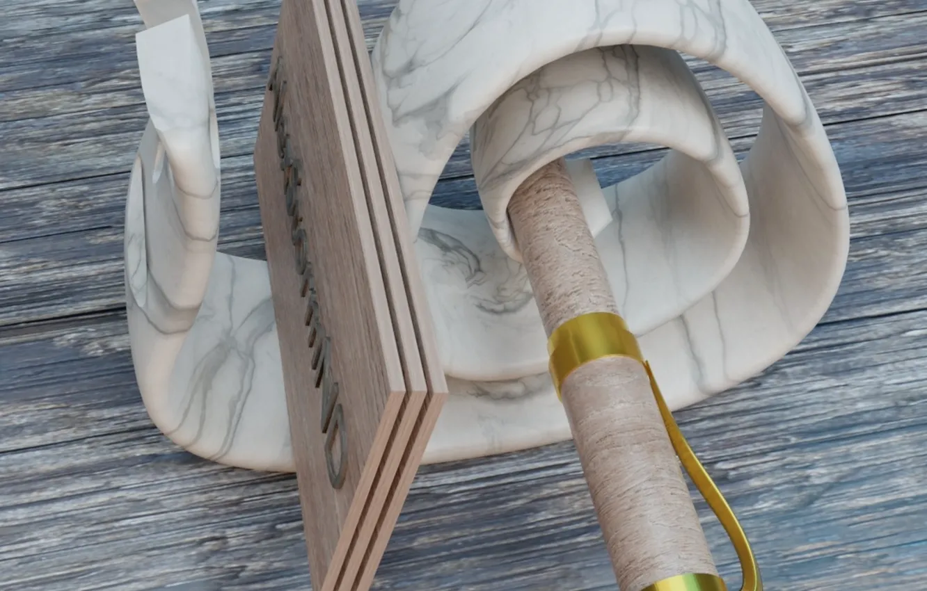 Photo wallpaper snail, handle, stand, render, AlexStormND